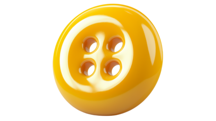 a yellow button with a smiley face on a transparent background, PNG image, PNG file, Generative art.