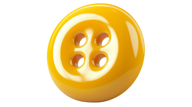 a yellow button with a smiley face on a transparent background, PNG image, PNG file, Generative art.