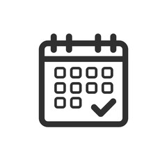 Calendar icon representing scheduled tasks and appointments  