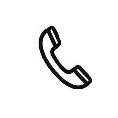 Telephone icon in minimalist style on a white background  