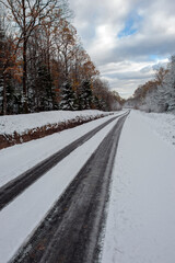 Winter landscape in the mountains, snowy winter landscapes, frosty mornings