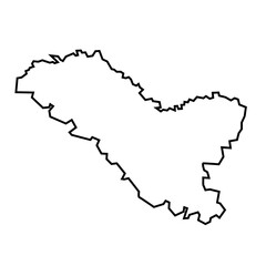 Vector Map of Ladakh – Minimalist Silhouette Design of Indian Union Territory