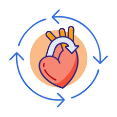  Cardiac Cycle Medical Icon