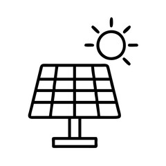 Solar panel energy renewable power electricity sun clean technology photovoltaic system icon vector