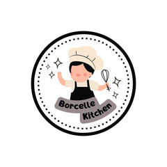 Kitchen Logo: A Charming Representation of Culinary Creativity and Home Cooking, Perfect for Enhancing the Culinary Experience