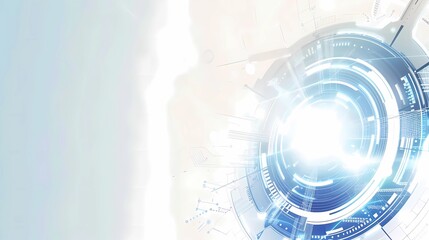 Obraz premium A futuristic tech background, Blue and white, Generative AI illustrations.