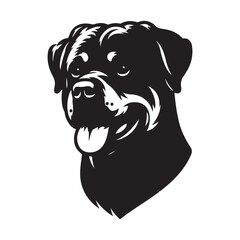 Vector silhouette of a dog, Dog illustration, Dog art, Dog drawing, Pet Animal Silhouette.	