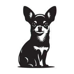 Vector silhouette of a dog, Dog illustration, Dog art, Dog drawing, Pet Animal Silhouette.	