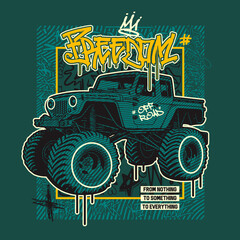 Monster Truck extreme collection, vector illustration © Junior 319