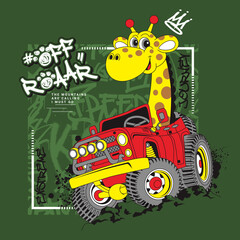 Monster Truck cartoon  collection, vector illustration © Junior 319