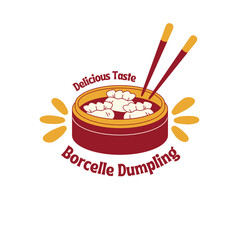 Dumpling Logo: A Vibrant Representation of Delicious Dumplings and Asian Cuisine, Perfect for Enhancing the Dining Experience