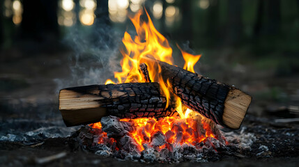 Cozy Campfire In The Woods