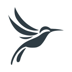 Humming bird logo. vector illustration.