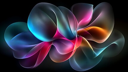 Abstract Colorful Flowing Shapes (6)