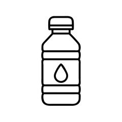 Water bottle icon vector illustration, reusable water bottle, plastic bottle, water container icon