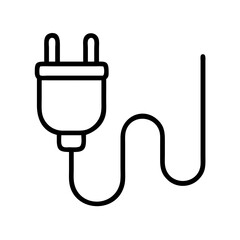 Electrical plug vector icon illustration for power cord, outlet, and connection needs design