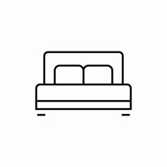 Modern double bed icon vector sign