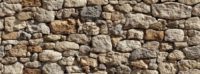 Seamless Light Brown Stone Wall Texture for Design and Background Use