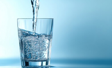 glass of water with copy space