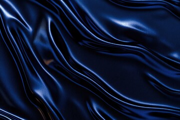 Obraz premium Deep blue satin folds
