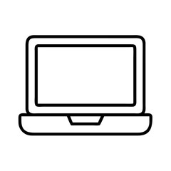 Laptop computer vector icon for graphic design and web design modern flat vector icon 90