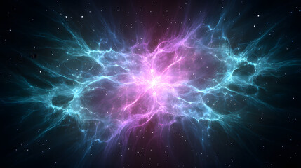 vibrant cosmic electronic background featuring starry galaxy with swirling colors of blue and pink, evoking sense of wonder and mystery in vast universe