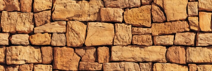 Fototapeta premium Seamless Light Brown Stone Wall Texture for Background and Design Use