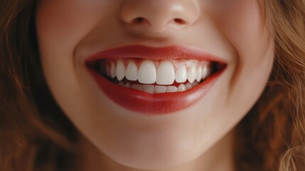 Obraz premium Charming Female with Healthy Smile and White Teeth