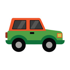  4x4 vehicle vector illustration on white background