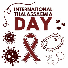 INTERNATIONAL THALASSAEMIA DAY  vector illustration