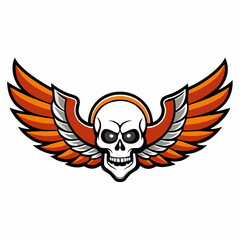 Obraz premium skull and wings