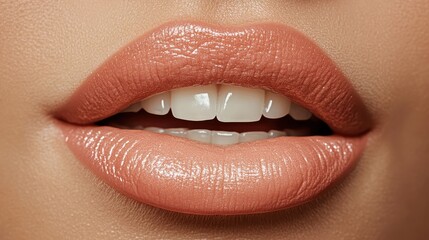 Fototapeta premium Close-Up of Soft and Symmetrical Lips