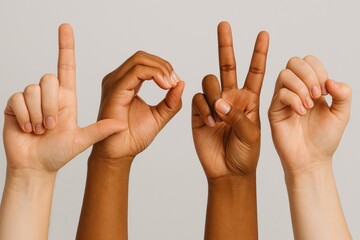 Diverse Hands Signing LOVE