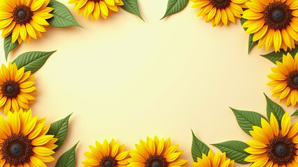 floral frame with flowers