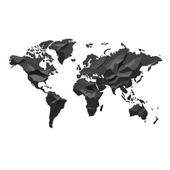  Abstract world map in geometric black style
