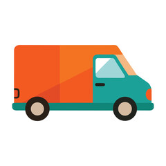 delivery van vector illustration on white background