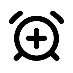 Fototapeta premium alarm plus glyph vector flat icon