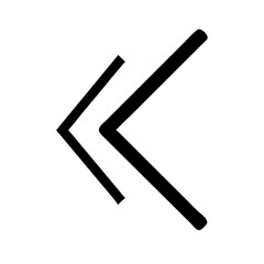 angle double left  vector flat icon