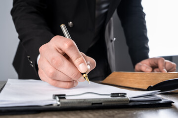 Court Lawyer at Verdict Moment