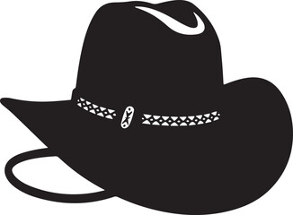 Cowboy hat silhouette icon vector illustration. vector cowboy hat silhouette vector