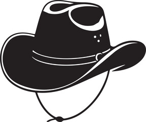 Cowboy hat silhouette icon vector illustration. vector cowboy hat silhouette vector
