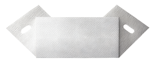 White blank clothing tag label isolated on white background