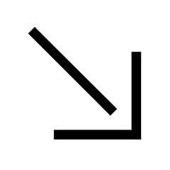 angle small right free interface icon glyph  vector flat icon