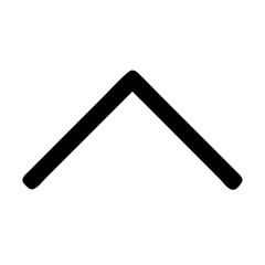 angle small up glyph  flat vector icon