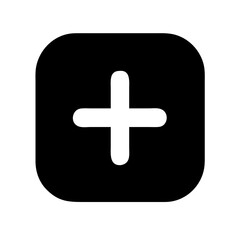 apps add glyph  vector flat icon