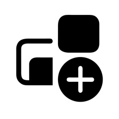 Fototapeta premium apps add vector flat icon