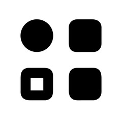 apps sort glyph  vector flat icon