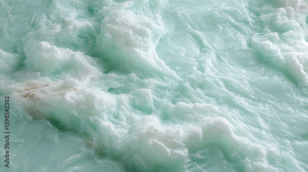 Leinwandbilder pale turquoise water shimmers softly under gentle clouds, creating a serene atmosphere with a smooth