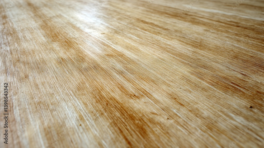Poster Fine linear wood grain texture is highlighted on a white-painted plywood surface with soft diffused light creating a clean and natural aesthetic in design