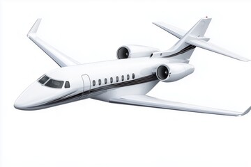 Jet aircraft design showcasing a sleek white airplane with high-performance engines and innovative features for luxury travel